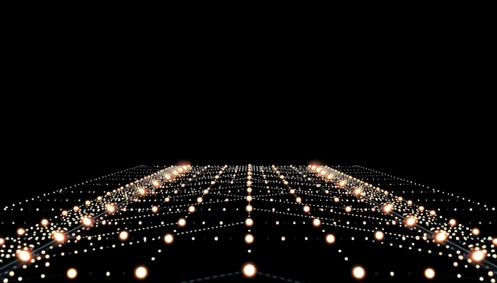 cấu trúc hình học nền tảng với điểm và đường trong không gian chiến lược