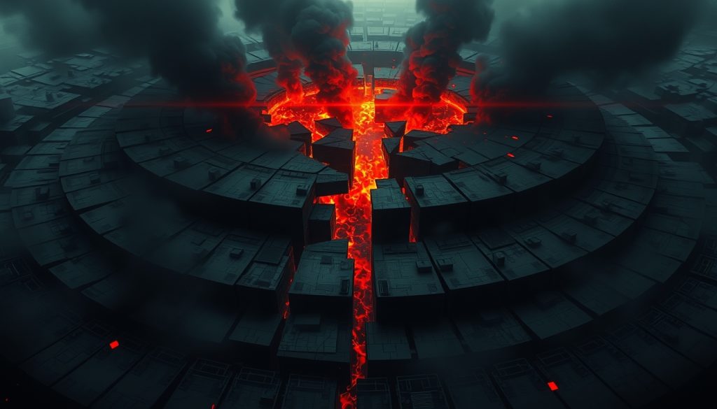 Mạng lưới phòng thủ quân sự sụp đổ, các lớp phòng thủ bị phá vỡ, khoảng trống giữa các khu vực phòng thủ