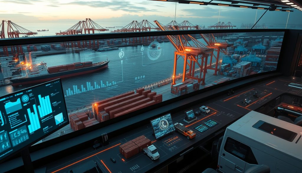 hệ thống cảng biển thông minh sử dụng AI và dữ liệu để điều phối tàu và container