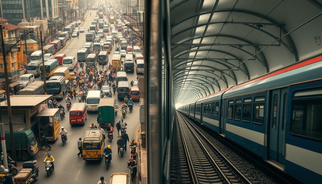 transport flow comparison chaotic vs funnel system