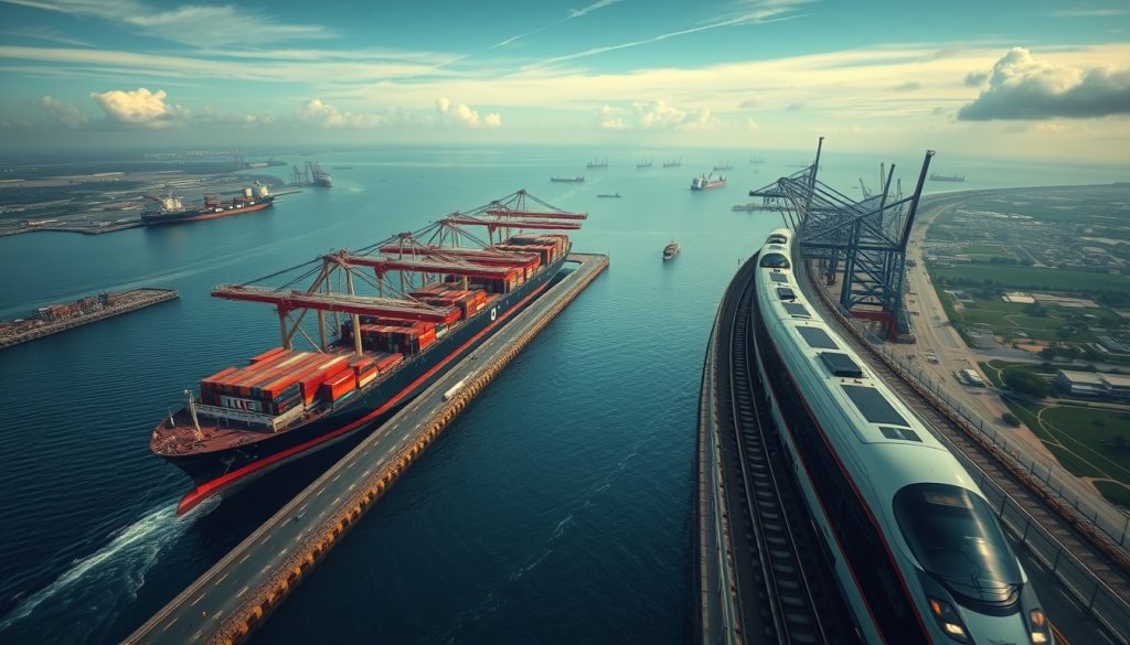 logistics Việt Nam cảng trung chuyển quốc tế và so sánh với đường sắt cao tốc