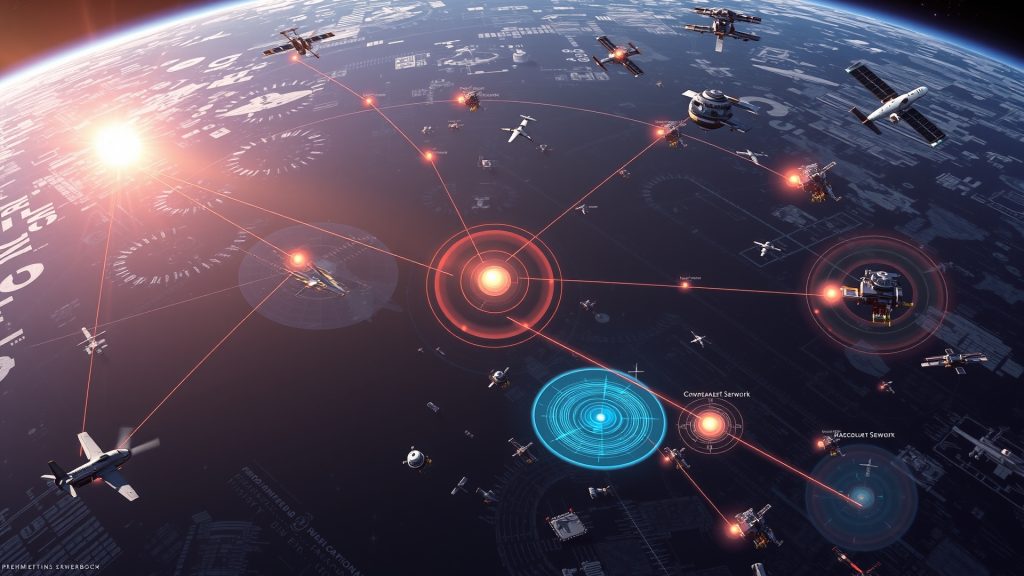 Các lớp cảm biến chiến trường gồm cảm biến quang học, radar, hồng ngoại, âm thanh và dữ liệu.