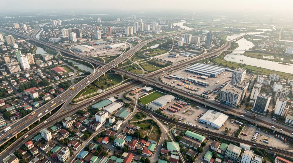 Phân bổ giá trị không gian khi hạ tầng làm thay đổi cấu trúc khu vực
