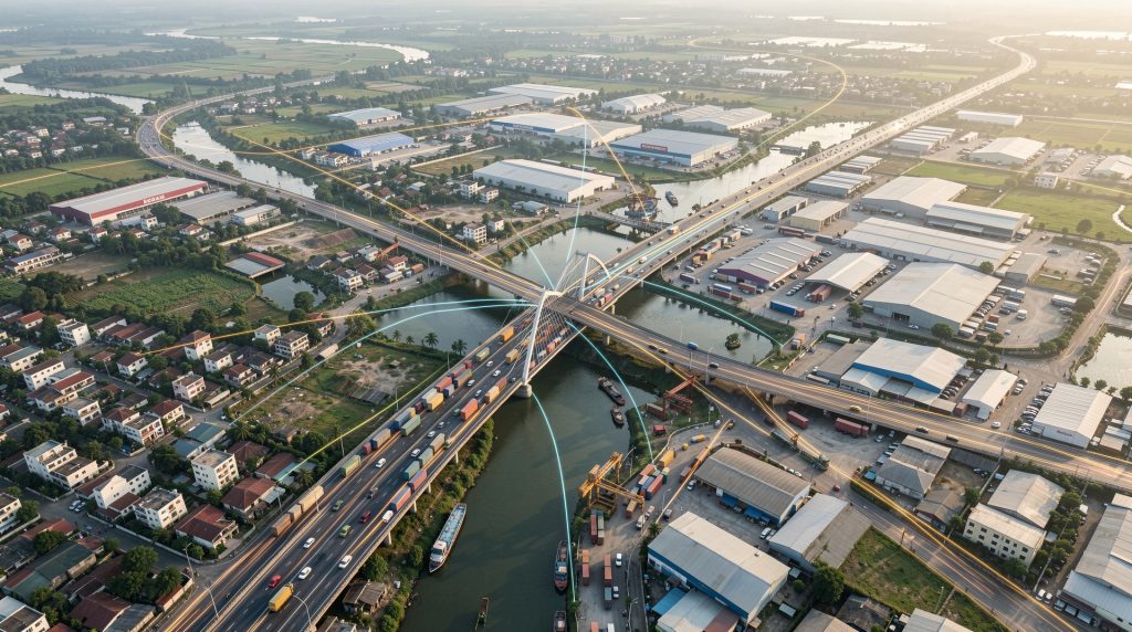 Phân bổ giá trị không gian lan truyền theo mạng lưới hạ tầng