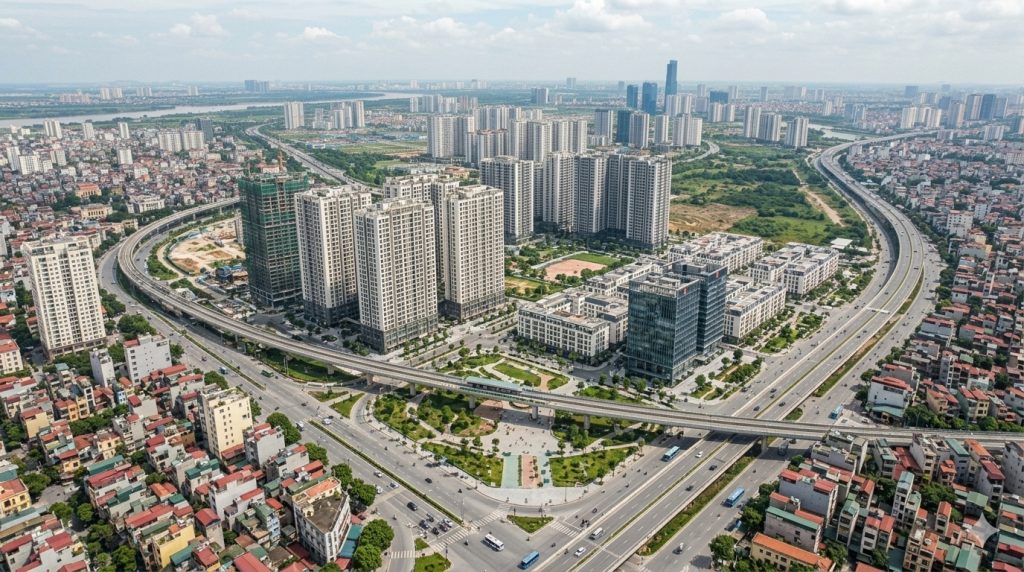 Cấu trúc không gian đô thị Hà Nội giữa trung tâm hiện hữu và các khu đô thị mới