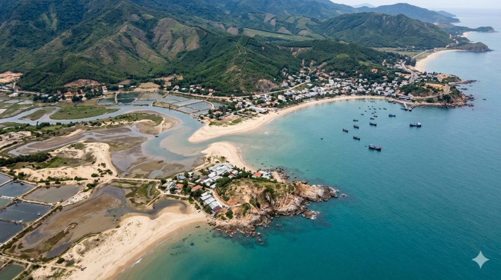 Quyền quyết định không gian Ranh giới giữa địa hình tự nhiên và khu vực quy hoạch phát triển ven biển Làng Vân