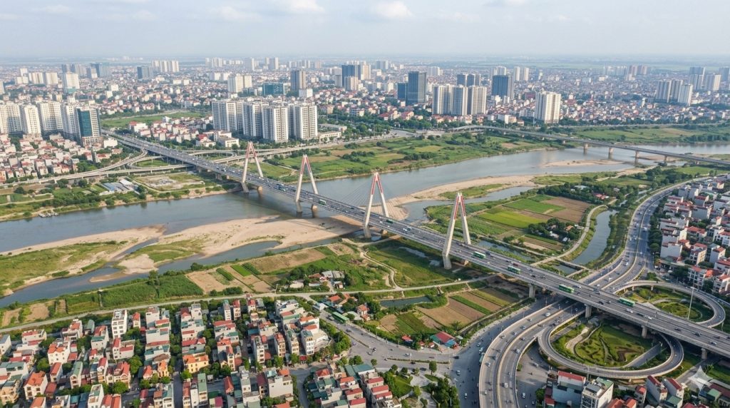 Hà Nội đang chảy về đâu khi cầu Nhật Tân và hạ tầng kết nối làm thay đổi khả năng tiếp cận đô thị.